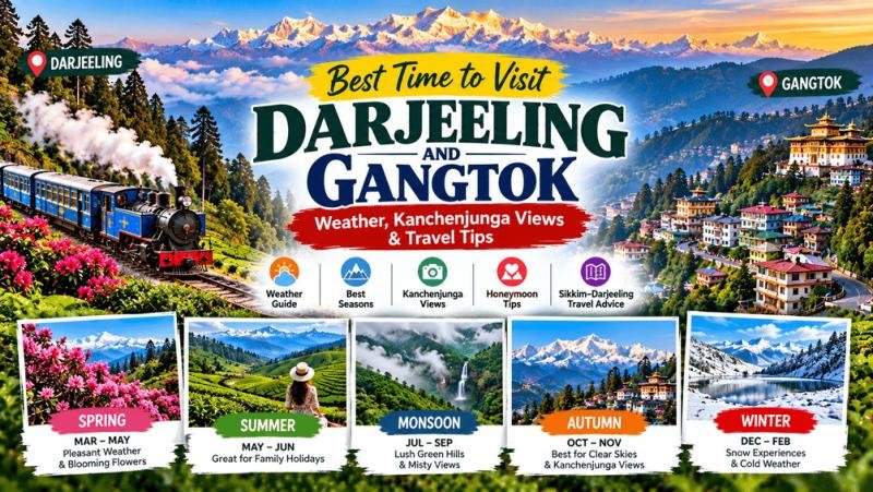 Best Time to Visit Darjeeling and Gangtok: Weather, Kanchenjunga Views & Travel Tips