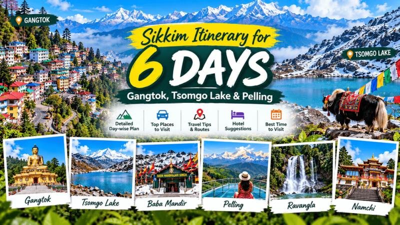 Sikkim Itinerary for 6 Days: Gangtok, Tsomgo Lake & Pelling